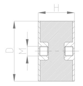 JNDE型<a href='http://m.yndfyj.cn' target='_blank'><u>橡膠減震器</u></a>結(jié)構(gòu)